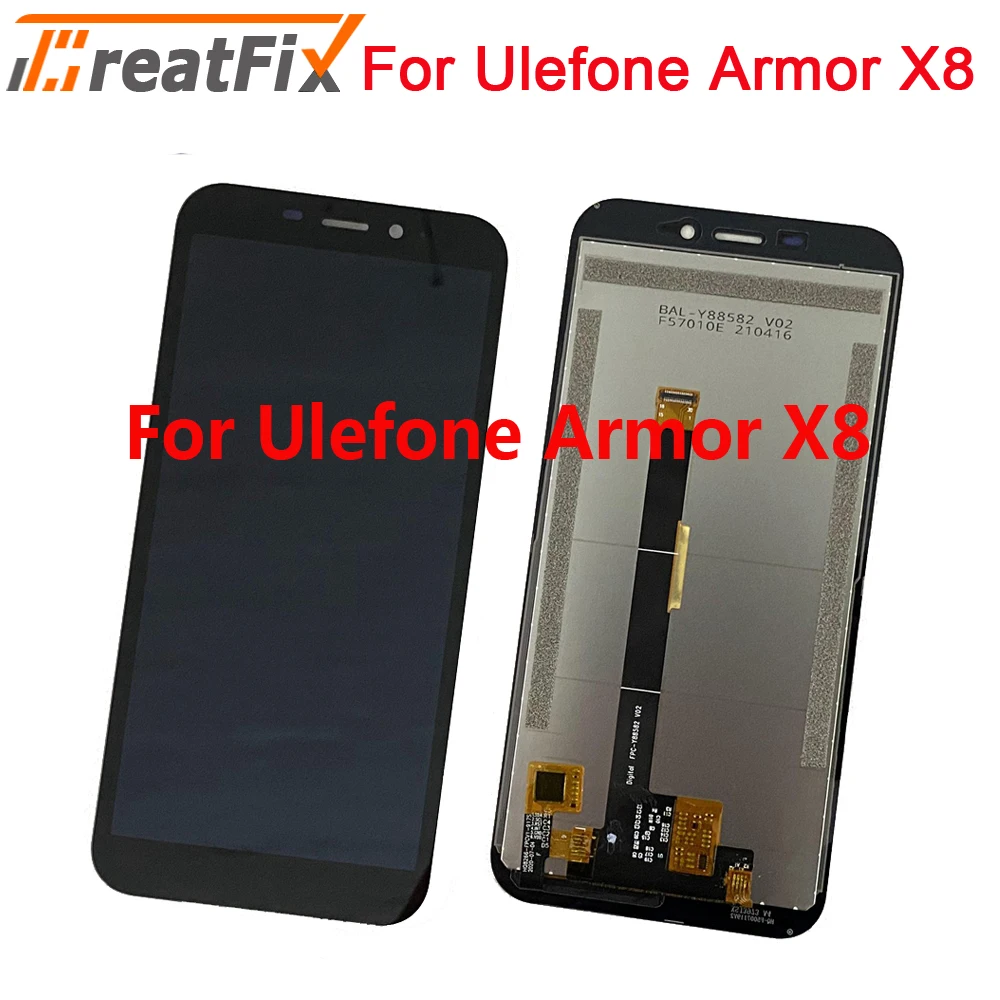 Original Ulefone Armor X8 LCD Screen Digitizer Full Assembly Display for Ulefone Armor X8i LCD Touch Screen Panel Replacement