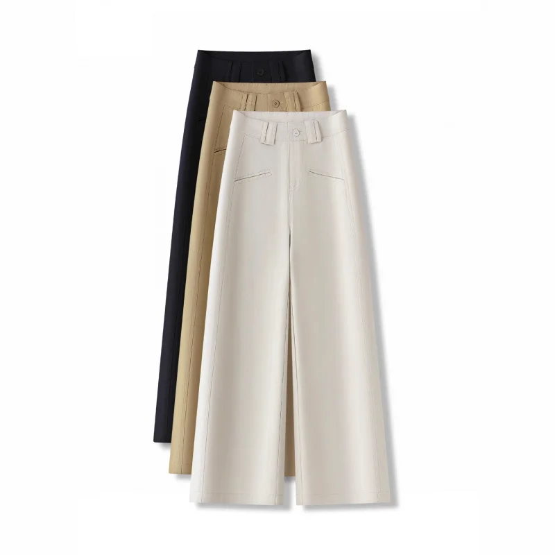 

Straight-leg Jeans for Women High Waist Summer Thin Fashion Draped Slim Commuting Versatile Narrow Wide-leg Pants