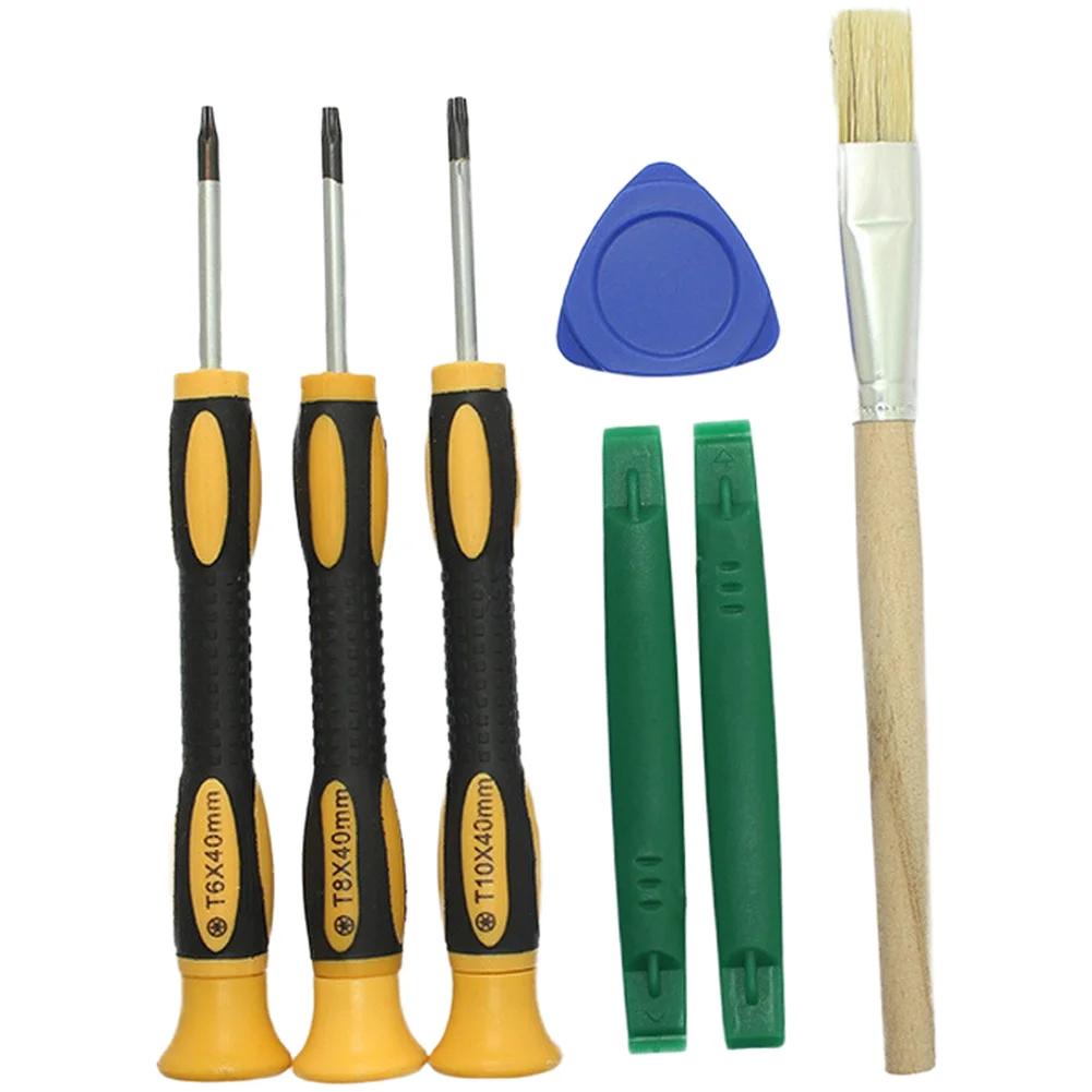 1Set 7 In 1 Magnetic Screwdriver Kit With Two Pry Bars For Game Console Controllers Disassembly Installation FOR T6 T8-T10  ﻿