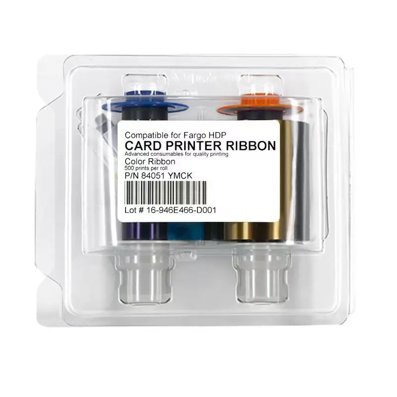 compatible fargo hdp5000 card printer color ribbon 084051 film 084053