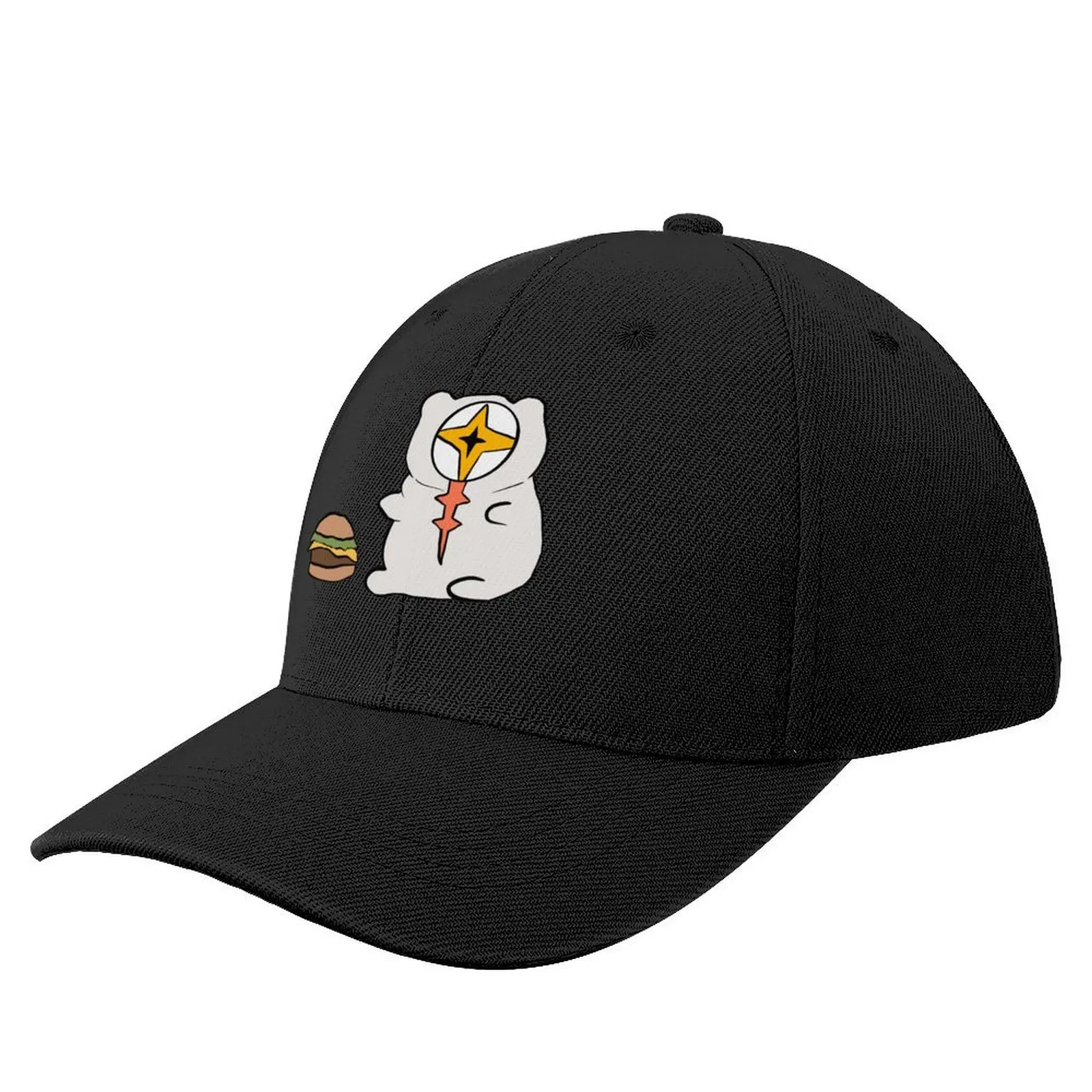 

Chunky Hamster Aiba with Hamburger Baseball Cap Hat Luxury Brand summer hat Big Size Hat custom caps Baseball For Men Women's