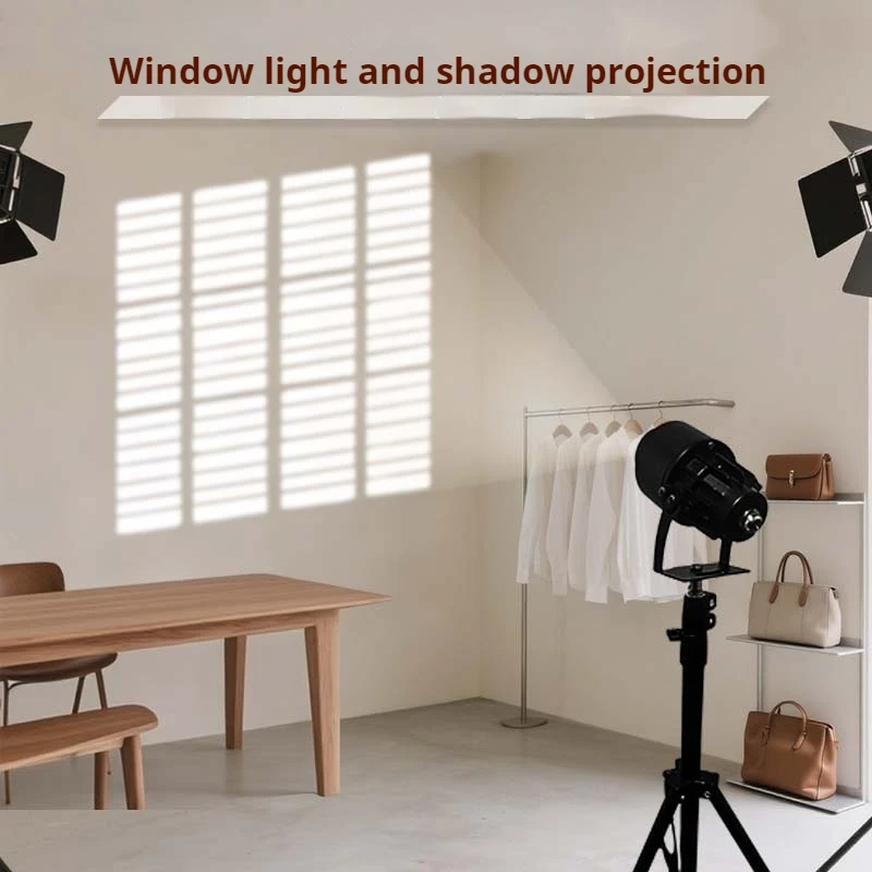 Sunlight Simulating Fake Window Projector with Blinds Light And Shadow for Bedroom Live Studio Wall Decor Atmosphere Enhancer