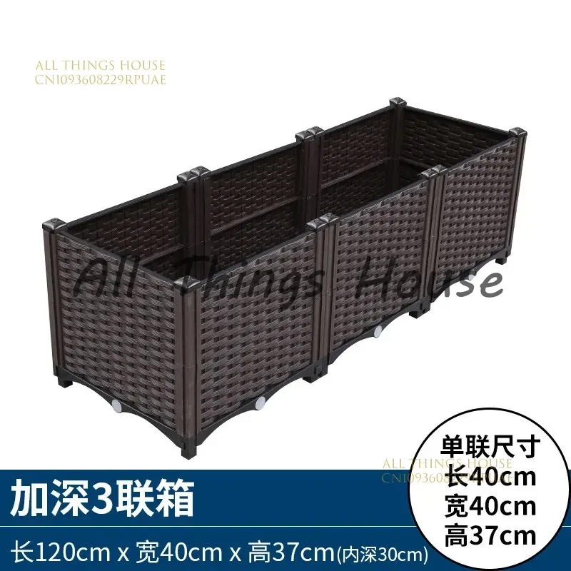 مناسبة لصناديق الزهور، وصناديق الزراعة الخارجية، وشرفات الفناء البلاستيكية الكبيرة جدًا، وصناديق خاصة لزراعة الخضروات #3