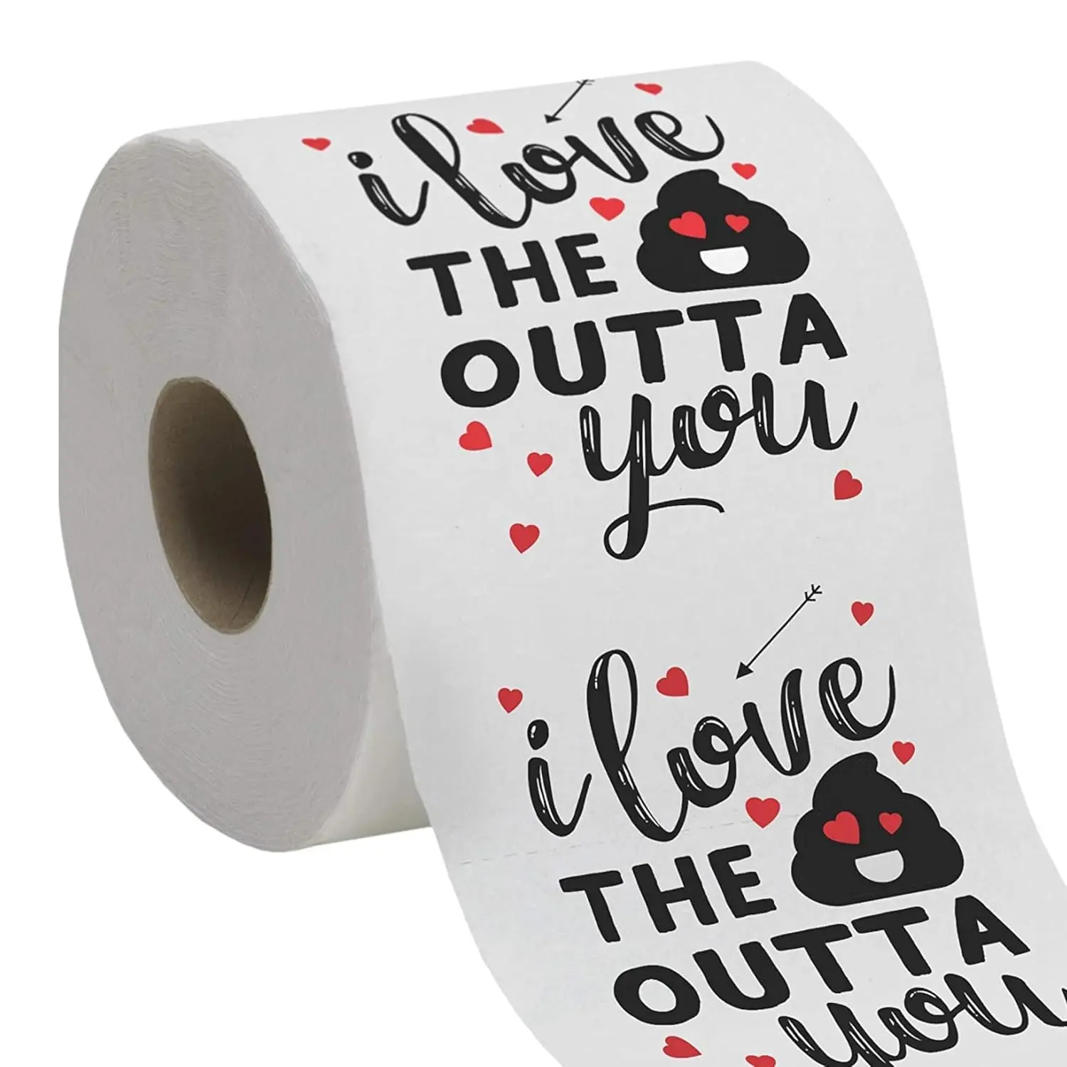 Fun Toilet Paper Unique Bathroom Gag Gift Valentine's Day, Birthday or Anniversary Romantic Humor Tissue Gift