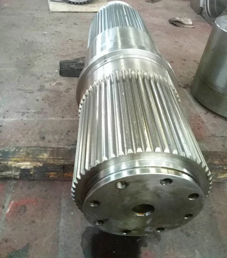 WangLi CNC Machinery custom pinion shaft drive main shaft OEM Forging Steel transmission Large Spline Shaft