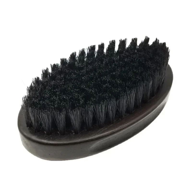 Brosse à cheveux ondulée personnalisée pour hommes, poils de sanglier 360 naturels purs, forme nar, vagues incurvées, brosse à moustache pour hommes, salon de coiffure, 100%