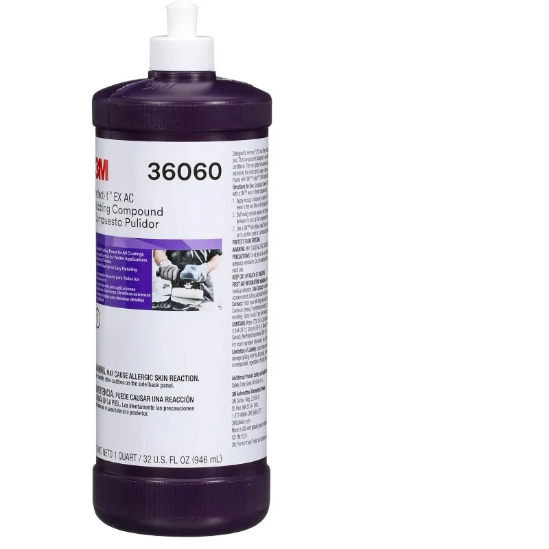 Perfect-It EX AC Rubbing Compound, 36060, Fast Cutting, High Performing, 1 qt (32 fl oz)