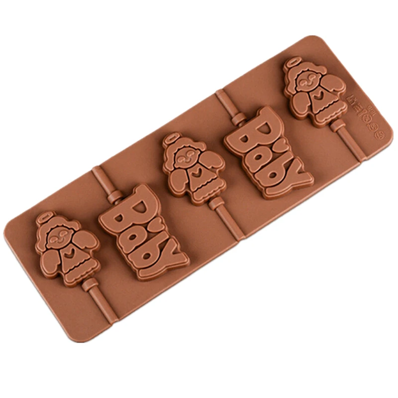 

Silicone Cartoon Chocolate Moulds DIY Lollipop Mold Kitchen Baking Tool Children Birthday Party Gift Decoration