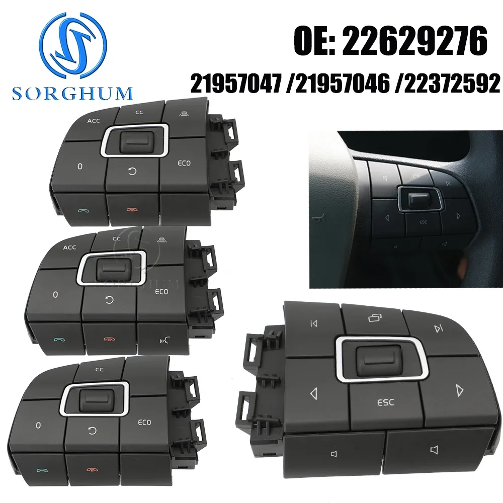 

SORGHUM 22629276 Truck For Volvo FM/FH V4 VOL Steering Wheel Switches Module Left/Right 21957047 21957046 22372592 21957049
