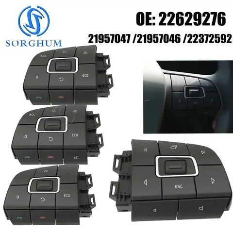SORGHUM 22629276 Truck For Volvo FM/FH V4 VOL Steering Wheel Switches Module Left/Right 21957047 21957046 22372592 21957049