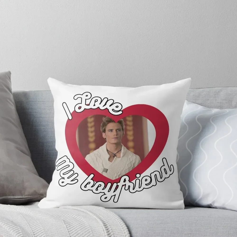 I love my boyfriend Sam Claflin Throw Pillow Rectangular Cushion Cover pillows decor home pillow