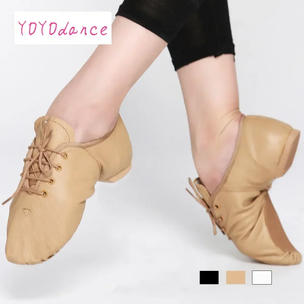 Chaussures de danse jazz professionnelles pour hommes et femmes, botte à lacets pour enfants, baskets en cuir, chaussures de sport, nouveau