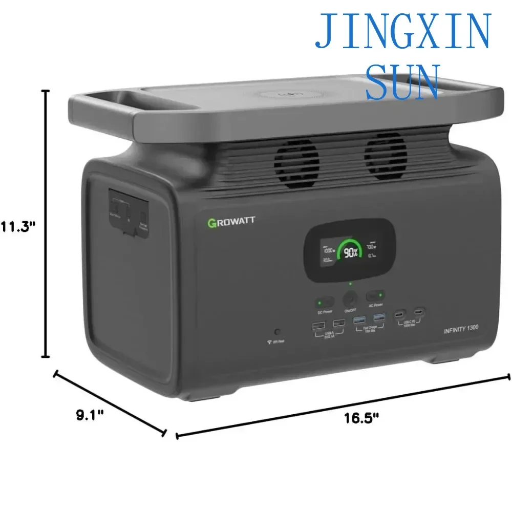 Portable Power Station, 14 Outlets for Camping, Power Outages,1382Wh LiFePO4 Battery,1800W Electric Solar Generator
