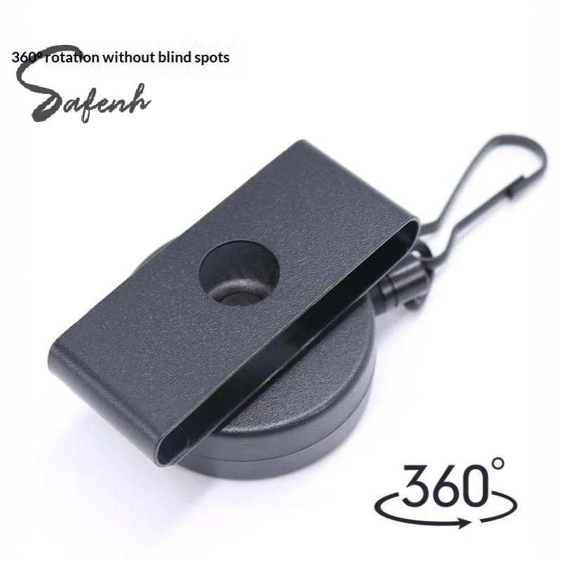 Anti Loss Retractable Easy Pull Keychain With Belt Clip Steel Wire Rope High Rebound Elastic Keyring