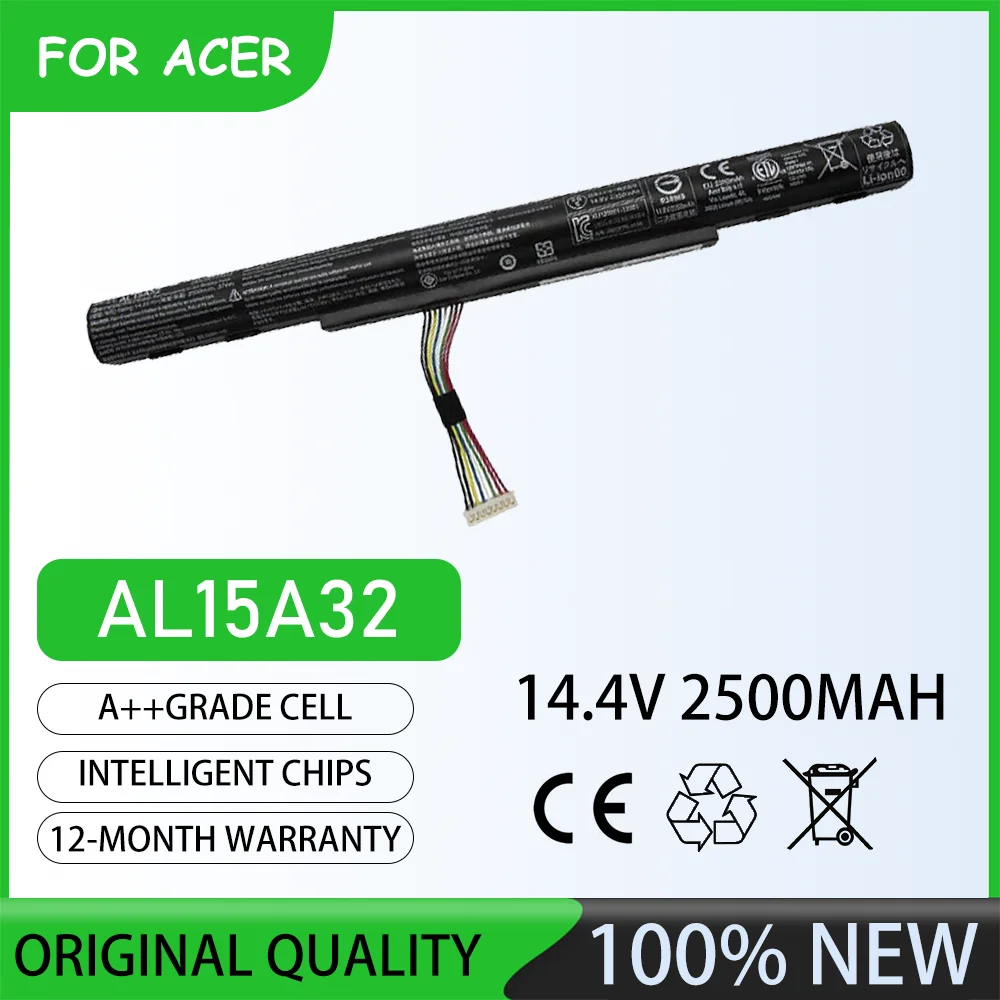 14.4V 2500mAh AL15A32 Laptop Battery For Acer Aspire E5-422, E5-422G, E5-432, E5-432G, E5-452, E5-452G, E5-472