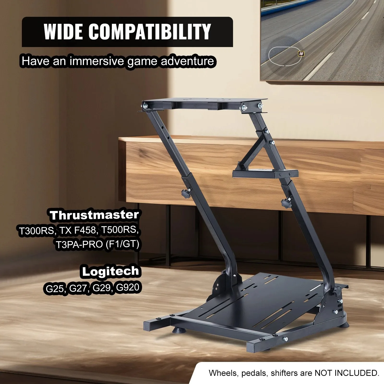 SIHAO Compatible with Xbox Racing Simulator Wheel Stand for Logitech G27 G29 G920 Thrustmaster T300R — Adjustable Cockpit Mount, PS4, PlayStation, and PC, Perfect for Home Gaming