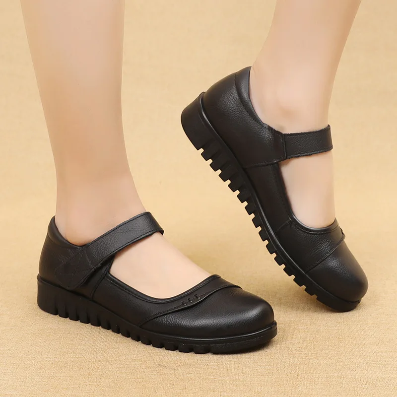 BEYARNENewSpring Autumn Women Flats Shoes Fashion Round Toe Sweet Comfort Faux LeatherWomen MaryJanes  Buckle Strap dropshipping