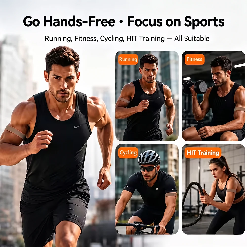 Nylon-Oberarm-/Bizepsband für Google Fitbit Air Armband, gewebter Gürtel, Ersatzband für Training und Fitness, 430 mm – Detail 1