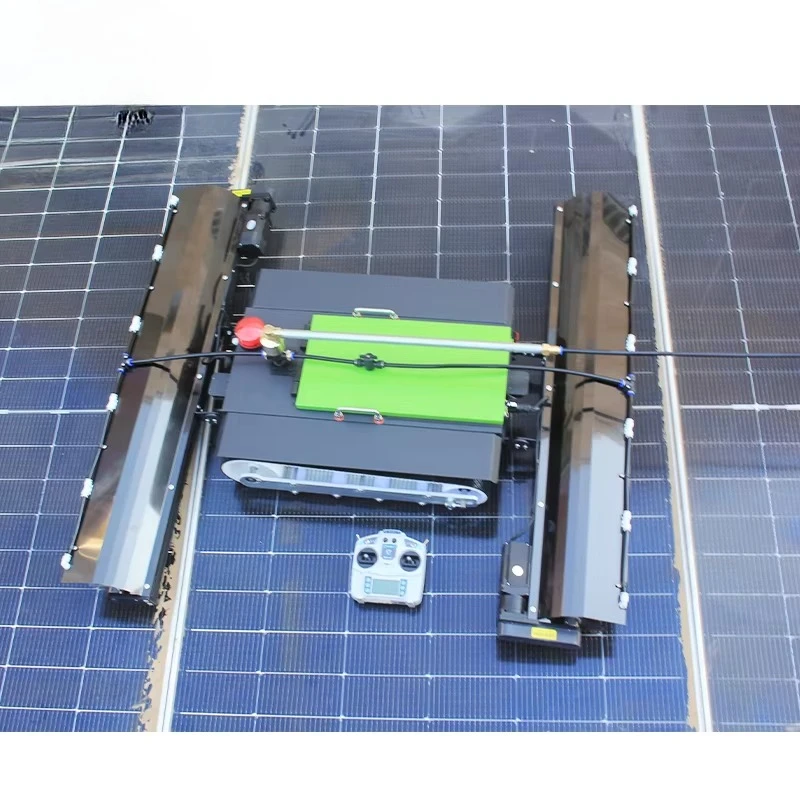 2025 Solar Panel Cleaning Robots and Brushes, Automatic Solar Panels Cleaner Equipment Brush Water Washing PV Robot Kit Machine