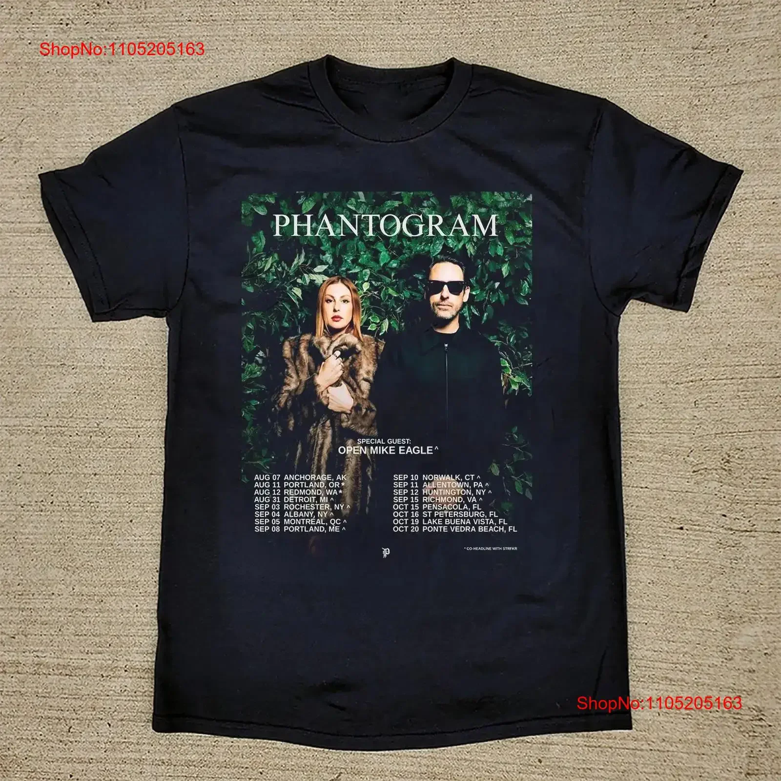 Phantogram With Special Guest Open Mike Eagle Tour 2025 T Shirt vintage Washed Stretched Stylish Breathable fashion Versatile