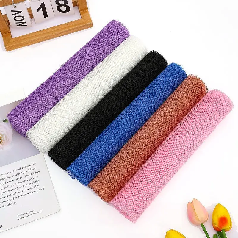 Long African Exfoliating Bath Cloth Double Sided Mesh Body Scrub Towel Quick Dry Skin Washcloth For Bathroom Shower Use