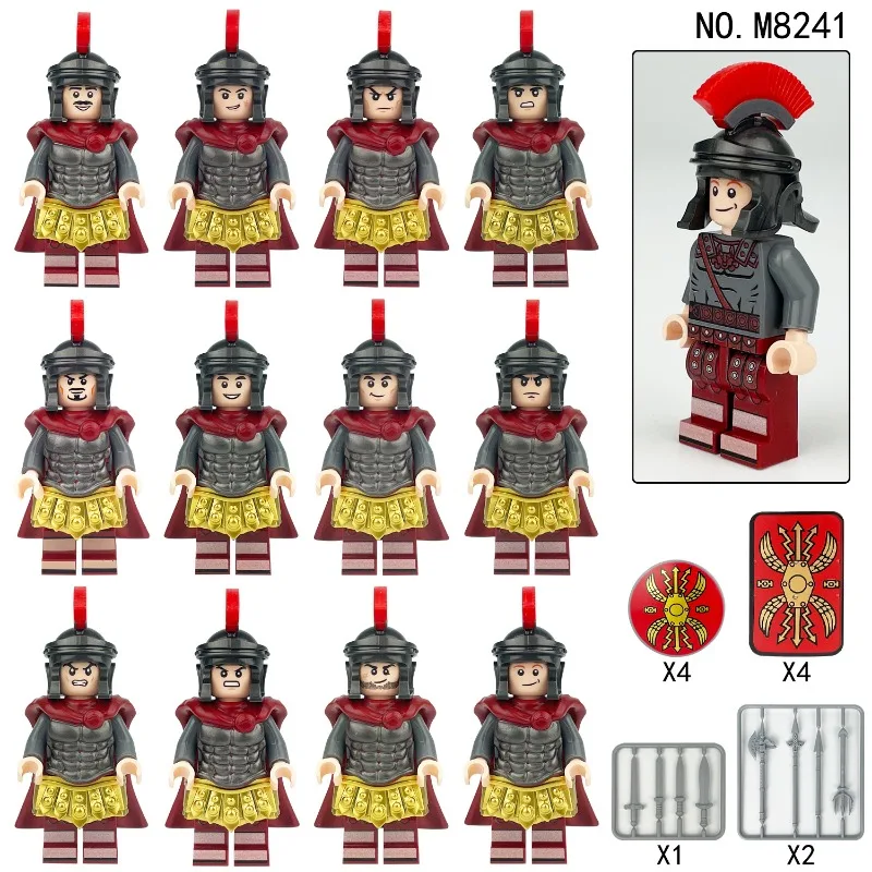 M8241 M8244 building block series Roman Legion shield soldier figurine children small particle building block toy