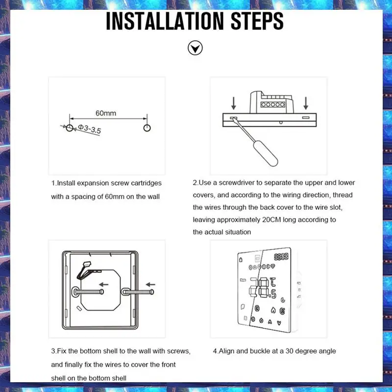 

Умный термостат Tuya Wi-Fi 2025, электрический подогрев пола, водяной нагрев, температура, пульт дистанционного управления для Google Home Alexa (16A) Du