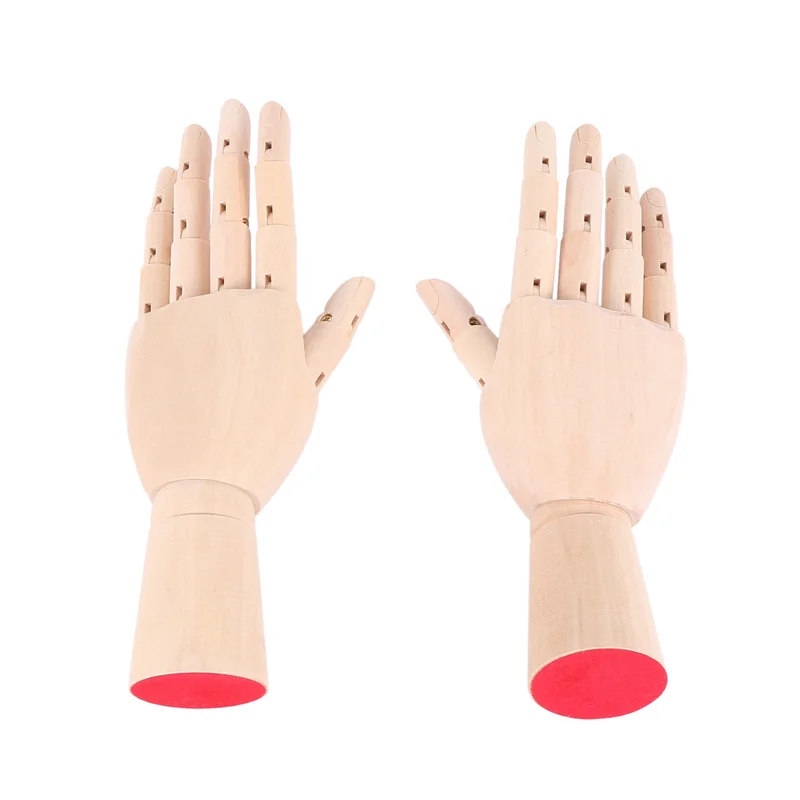 

ABYN-3X 7Inch Wooden Sectioned Opposable Articulated Left/Right Hand Figure Manikin Hand Model For Drawing,Sketching,Painting