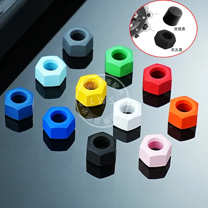 Head Cover for AP Audemars Piguet Offshore Series Watch Crown Head Ring Button Hat Ring Fluororubber Cover Accessories