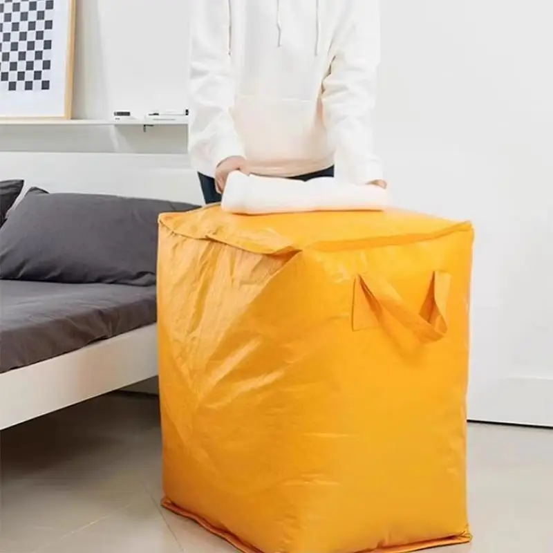 .Hot Sale-Popular Large Size Woven Storage Bag Waterproof Clothes Sorting Bag Practical Packing Bag for Moving and Daily Storage