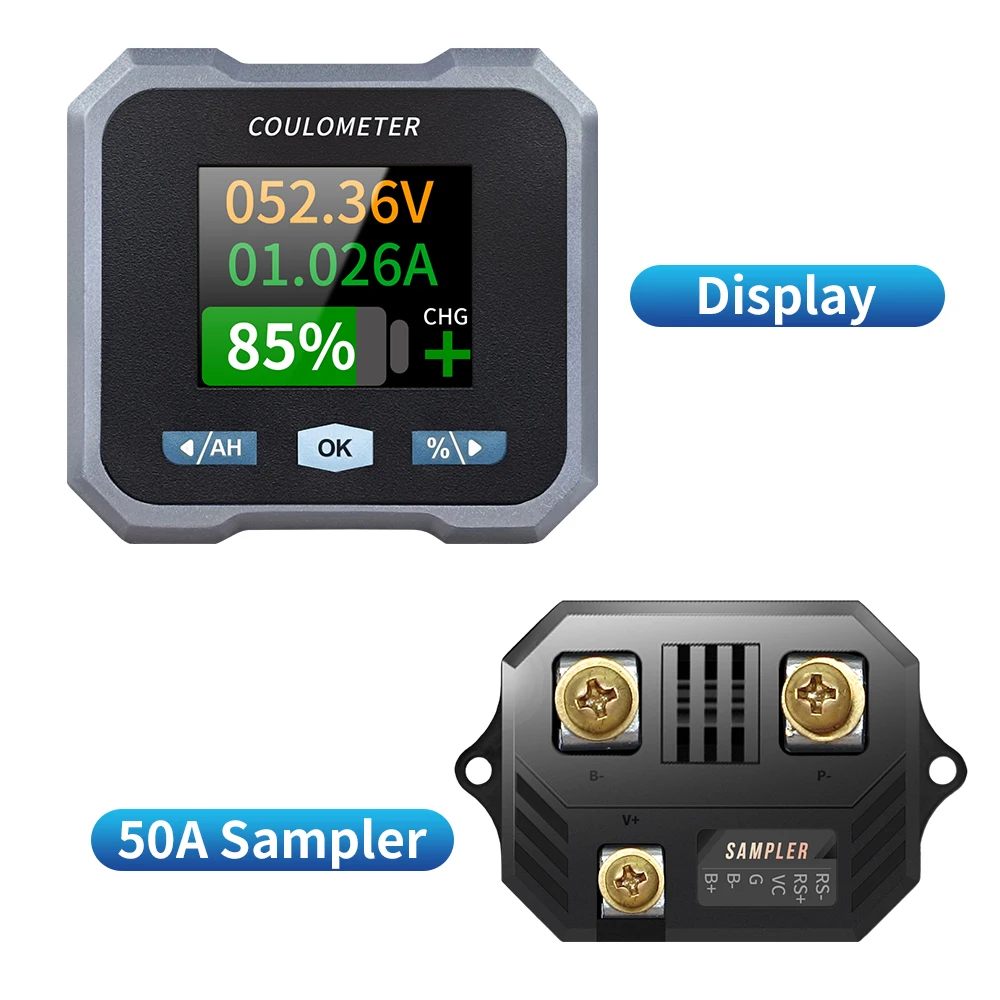 DC 10-100V 0-400A BL105F Battery Tester Coulomb Counter Meter Capacity Indicator Ammeter Voltmeter Bluetooth Battery Monitor