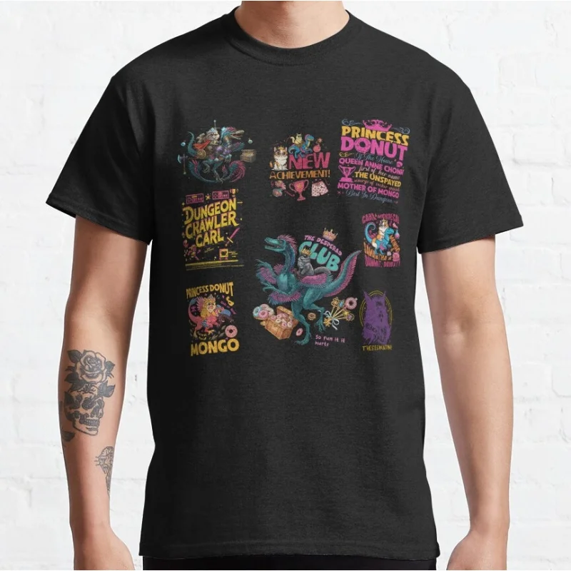 0409 Sic-Fi Dungeon Crawler Carl Gift T-Shirt for Book lover Funny Cartoon Graphic Tee Y2K clothes All size tops