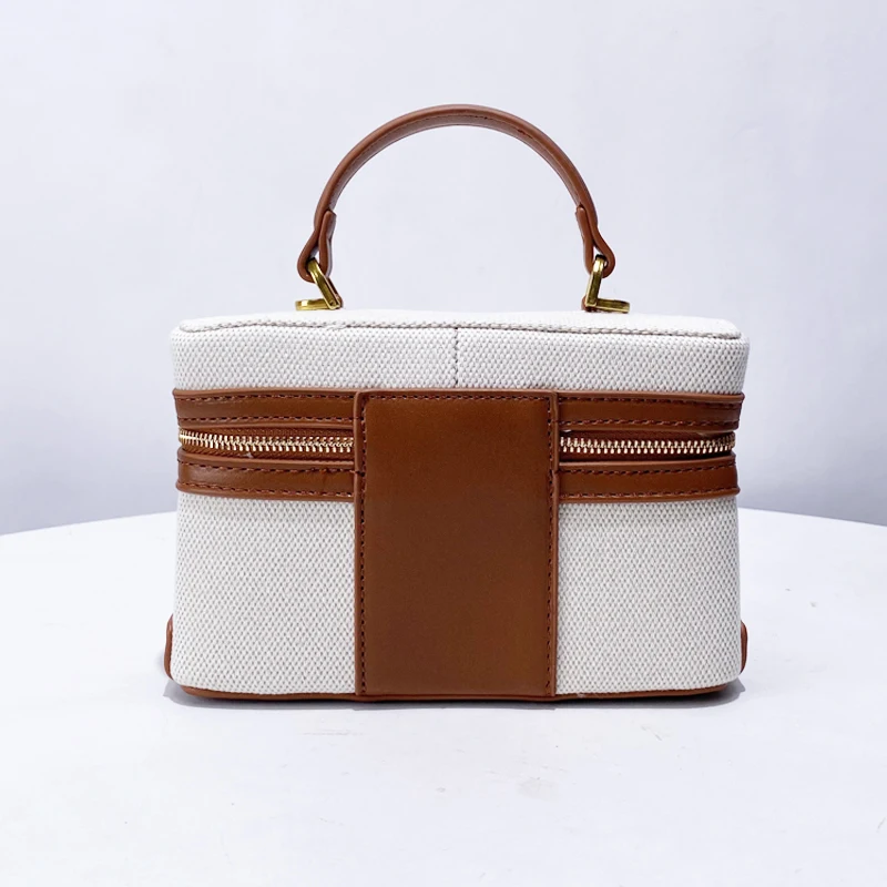 حقيبة صندوق بو من القماش المطرز للنساء حقائب يد وحقائب يد فاخرة 2025 جديدة على الموضة صغيرة بسحاب للكتف متقاطعة مع الجسم شحن مجاني سريع الوصول