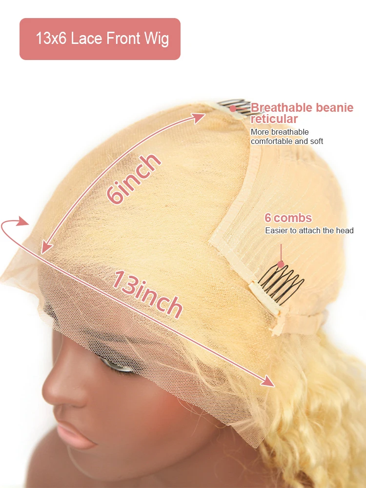 42 بوصة 613 العسل شقراء 13x6 HD شفاف الجسم موجة الدانتيل أمامي باروكة من شعر طبيعي ملون شعر الإنسان الدانتيل شعر مستعار أمامي للنساء #6