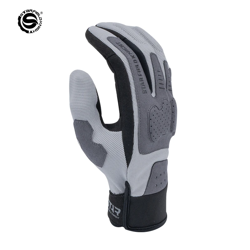 guanti-da-moto-star-field-knight-grigi-estivi-traspiranti-antiscivolo-resistenti-all'usura-ammortizzazione-protezione-delle-articolazioni-attrezzatura-da-equitazione