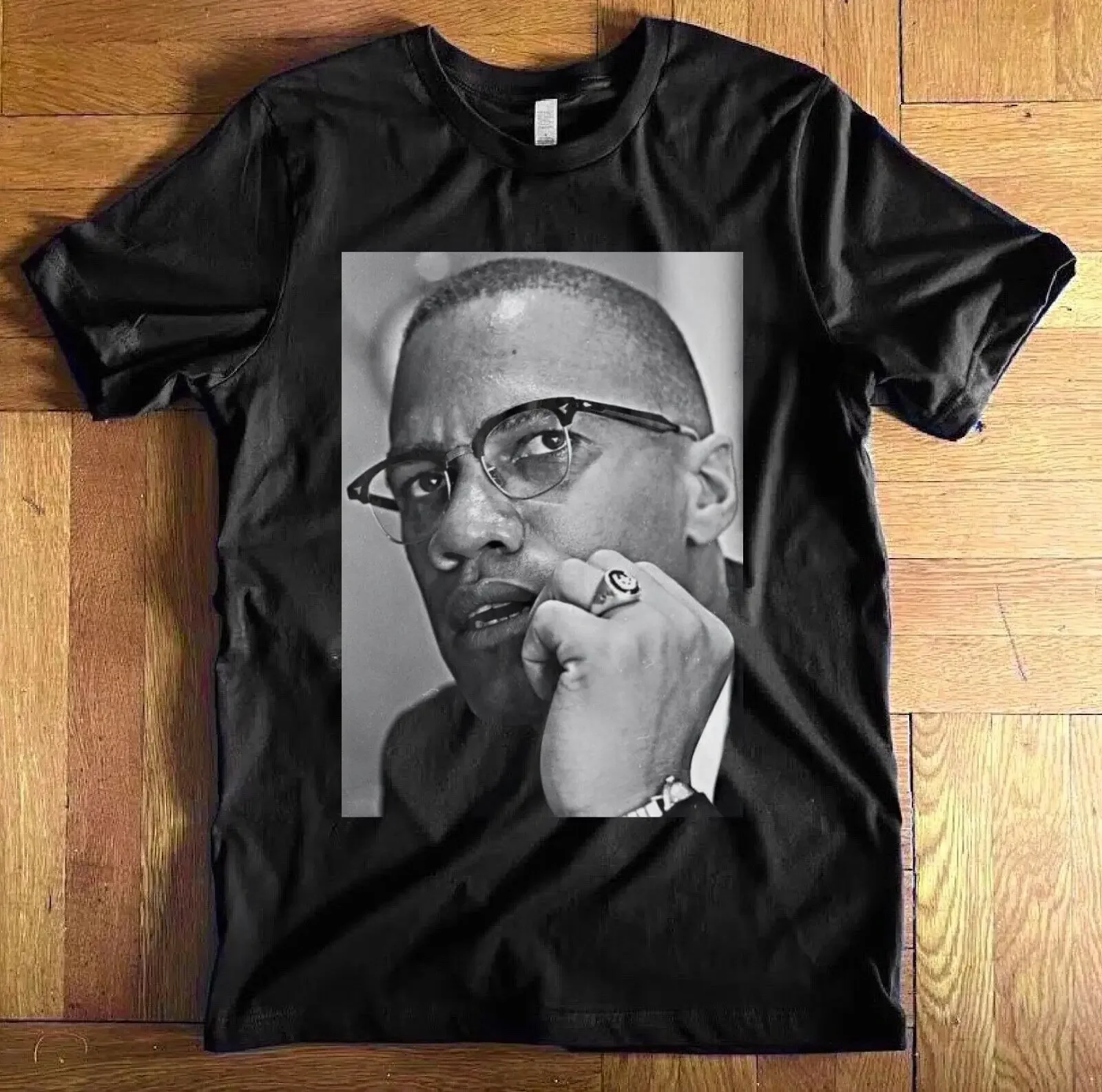 Malcolm X Unisex T-shirt (Bella Canvas)  Back Print Loose Oversized 100% Cotton Tops