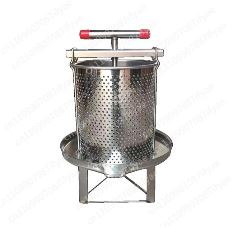 Stainless steel honey extractor manual beeswax honeycomb press fruit wine press natural juice machine beekeeping equipment