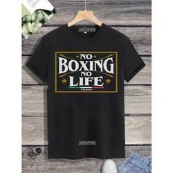 Leisure Camiseta Classic Street Fashion BOXING Exercise letters Printed T-shirt Top Harajuku Wide O-neck Hombre