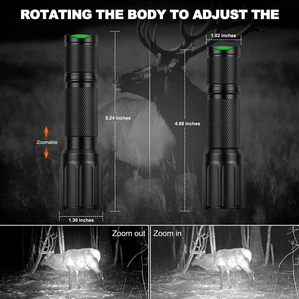 Zoomable Infrared Flashlight Vcsel 850nm/940nm Adjustable Focus IR Illuminator LED Torch Infrared Weapon Light Outdoor Hunting