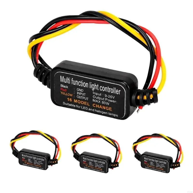 M76E Vehicle Brake Lamp Flasher with 16 Patterns and 9-26V 80W Output