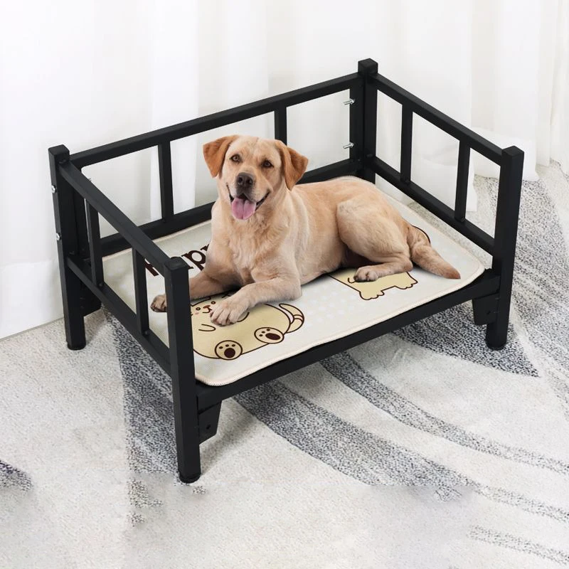 

Heavy Duty Elevated Dog Bed for Large Dogs All Seasons,Orthopedic Cooling Pet Cot with Durable Metal Frame,Anti-Slip&Chew Proof