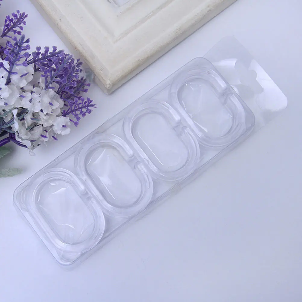 24Pcs Plastic Shower Curtain Hooks C-Shaped Oval Glide Rings for Tub Bathroom Changing Dressing Room Smooth Quiet Friction-Free