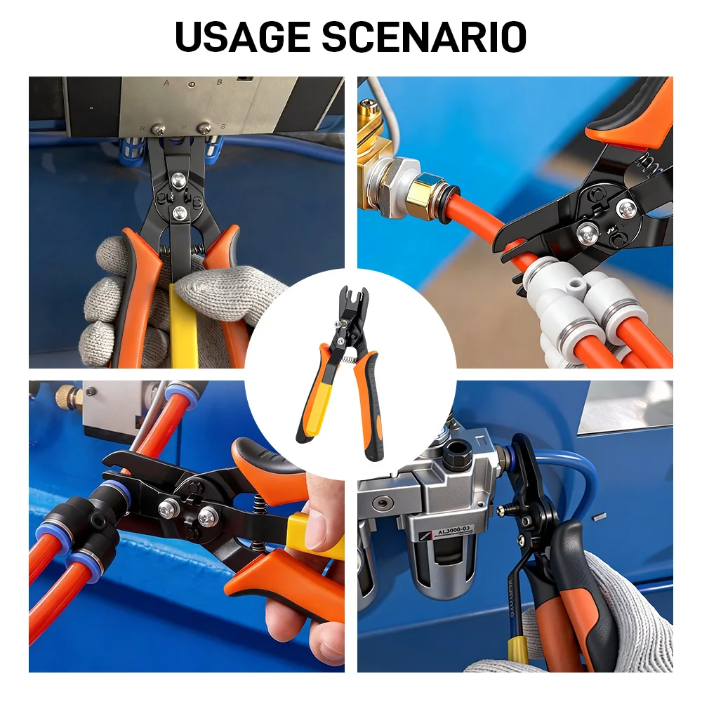 Pneumatic Disconnect Tool Set Push-to-Connect Pneumatic Fittings Removal Tool Quick Air Hose Disconnect Pliers for Maintenance