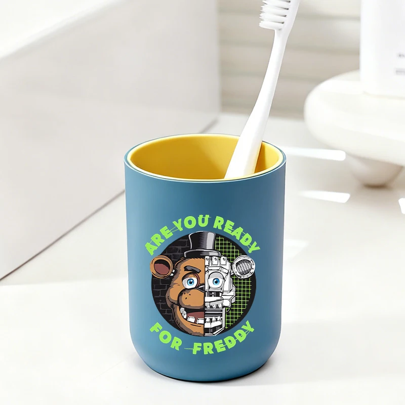 Five Nights At Freddys Toothbrush Cups Cartoon FNAF Plastic Mouthwash Cup Game Kids Water Cups Bathroom Tooth Glass Boys Gift