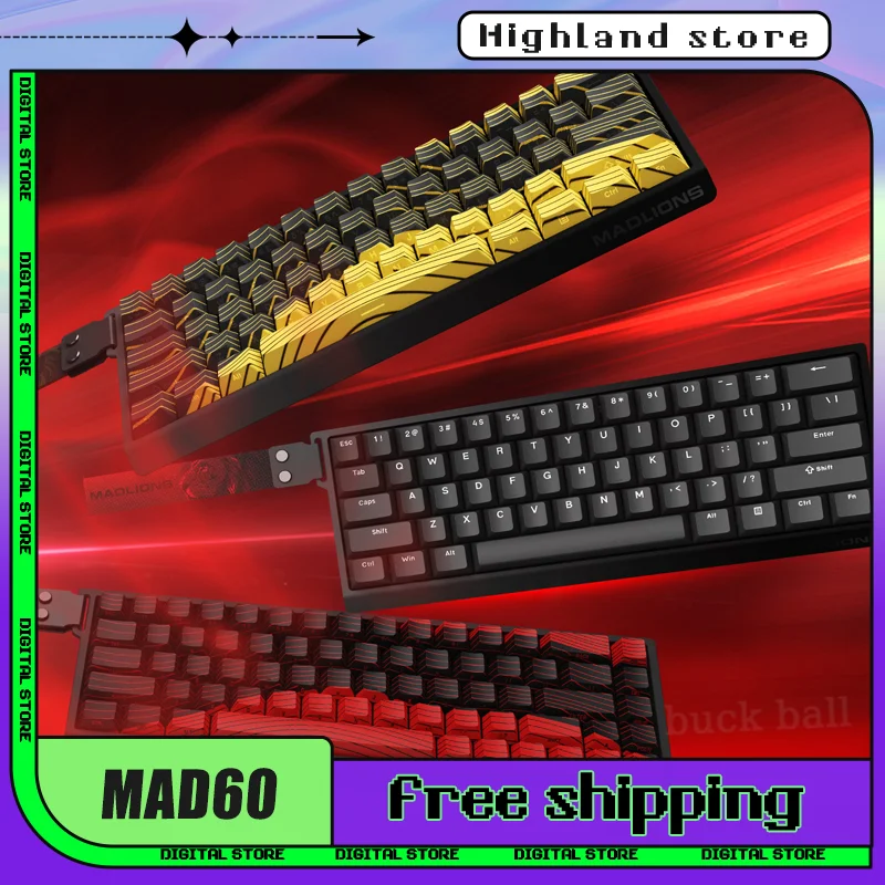 madcatz mad60 he interruptor magnetico teclado com fio 81 teclas teclado gamer teclado hot saw 8000hz fps teclado de jogos personalizado presente 01