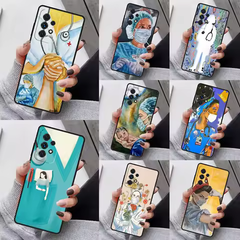 Medicine Doctor Nurse Phone Case For Samsung Galaxy S23 S21 S20 FE S24 S22 Ultra Note20 S10 S9 S8 Plus A40 A52 A12 A13 A53