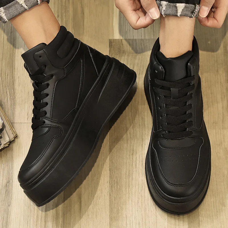 Casual Sneaker Skateboard Non-Slip Loafers Men\'s Sneakers Shoes for Men Thick Bottom Soft and Comfortable Sports and Leisure