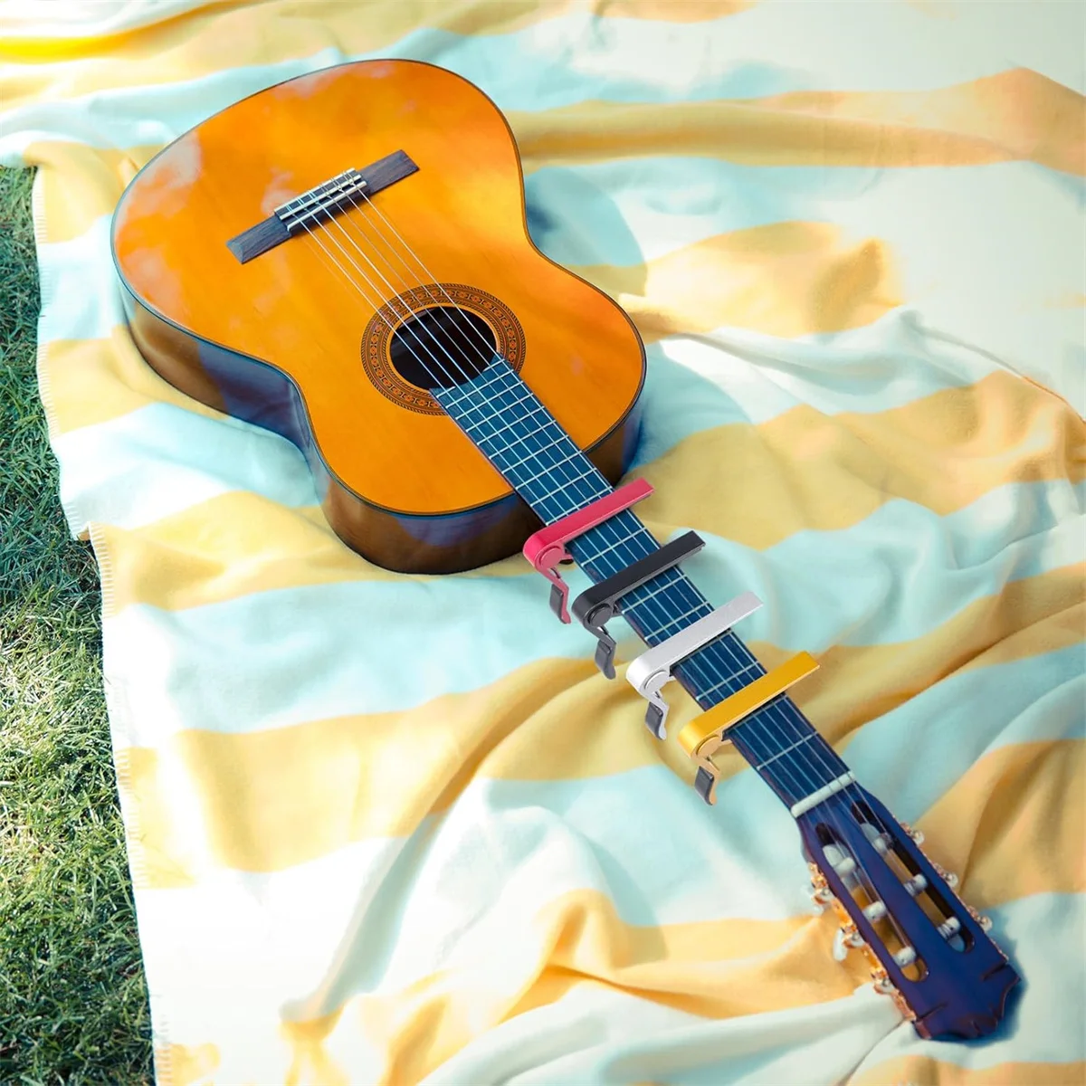 كابو ميواير جيتار كابو احترافي مصنوع من سبائك الألومنيوم بتصميم مريح: قبضة آمنة وليمة مثالية للاستوديو والمرحلة #6