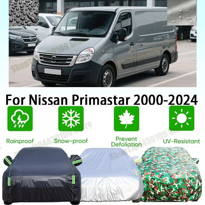 

For Nissan Primastar 2000-2024 MPV Waterproof Car Cover Custom Duty SUN Waterproof All Weather Protection Outdoor