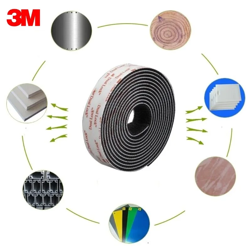 3M Fastener Adhesive Tape Sewing Fabric Double Sided Adhesive Mushroom Adhesive Fastener Tape Dual Lock Dual-Si